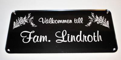 Door sign in plexiglass