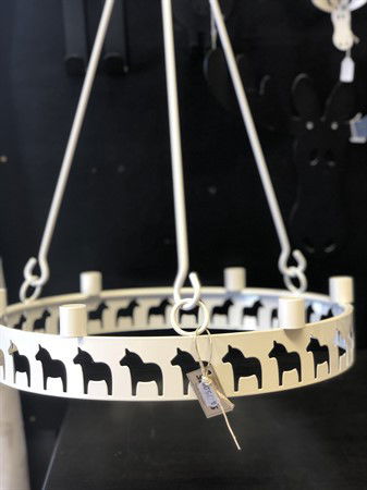 Ljuskrona med dalahästar - Sex kronljus