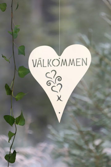 Hjärta - Fasadsmycke för vägg och dörr