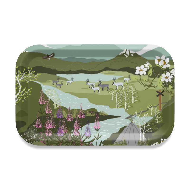 Bricka Fjällvandring 33x21 cm