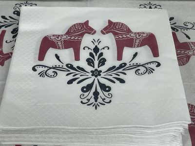 Servetter 25 pack - Dalarna Design 33x33 cm