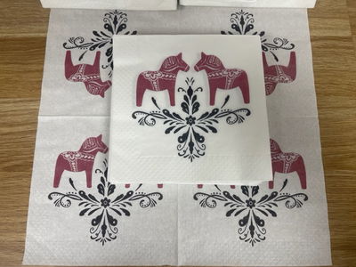 Servetter 25 pack - Dalarna Design 33x33 cm