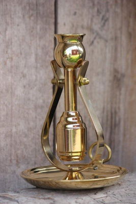 Skeppsljusstake i mässing 135mm