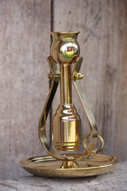 Skeppsljusstake i mässing 135mm