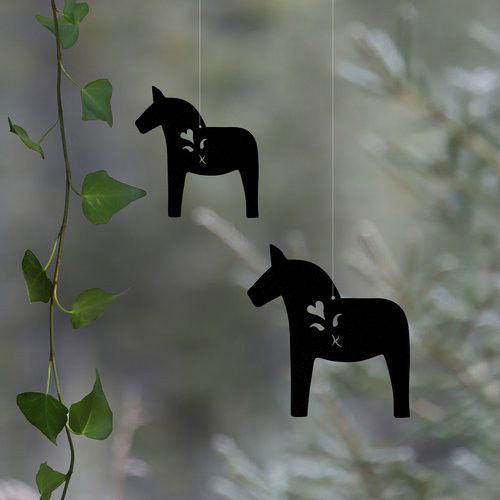 Dala horse - Hanging window jewellery