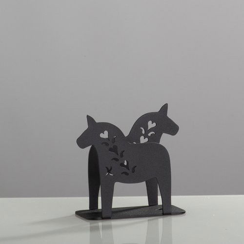 Servettställ - Dalahästar med motiv "Hjärteranka"