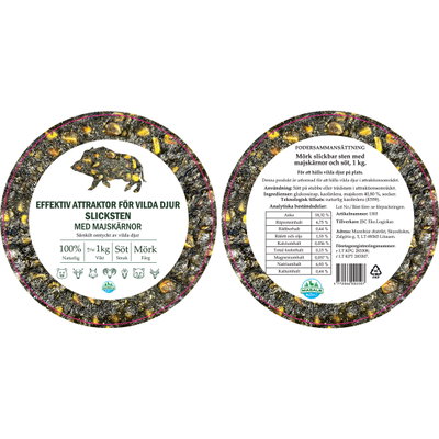 Slicksten svart majs & söt 1 kg