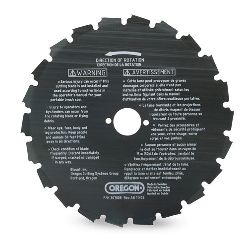 Oregon Röjklinga diameter 200 mm centrumhål 25,4 mm