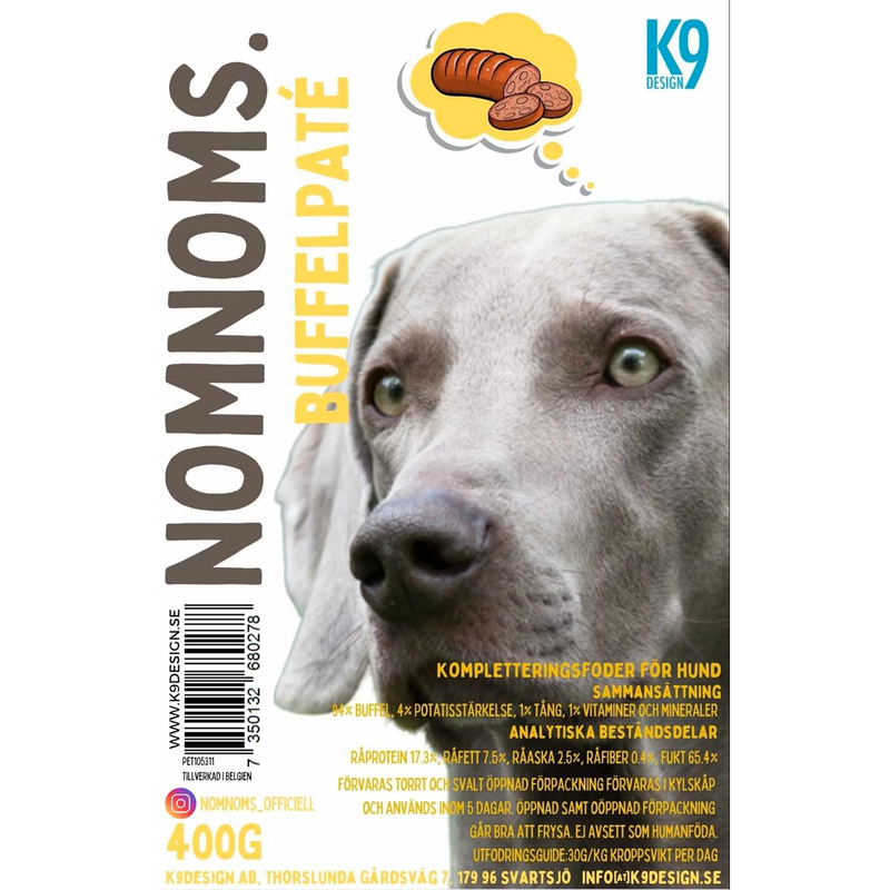 K9 Design Nom Noms Buffelpaté 400 gram