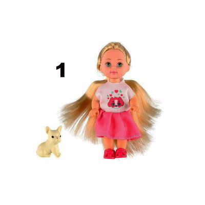 Docka 12 cm med hund