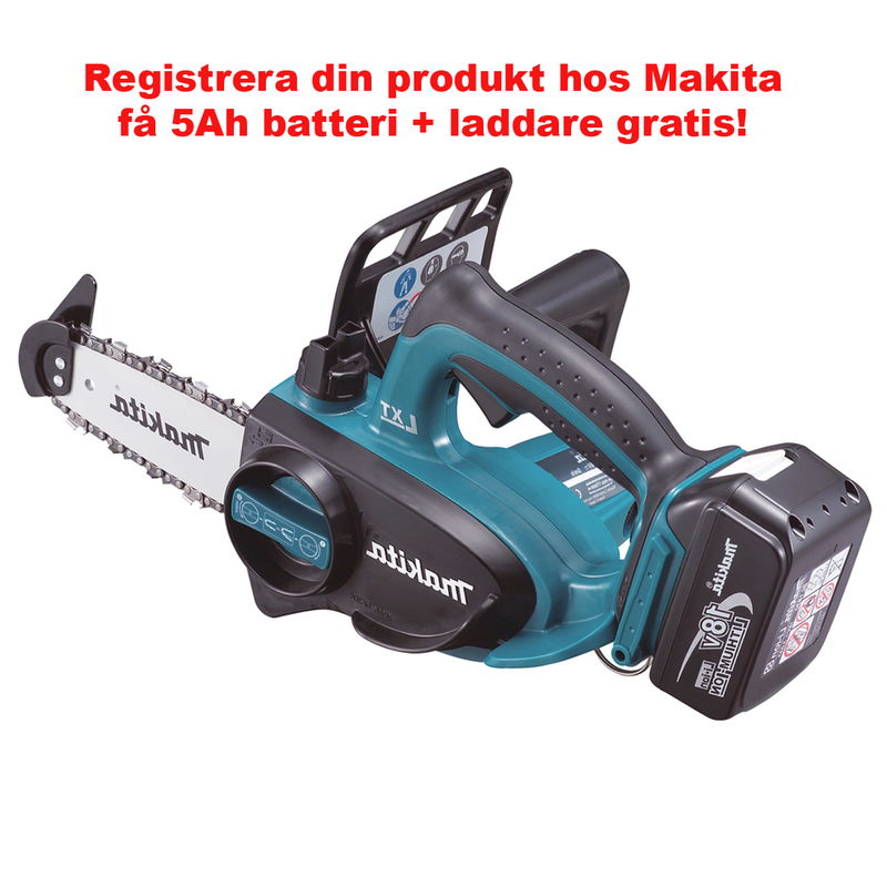 Makita Kedjesåg LXT 18V • 5 m/s • 11,5 cm / 4 – 1/2"