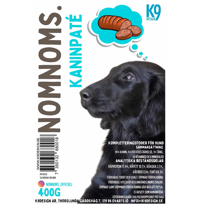 K9 Design Nom Noms Kaninpaté 400 gram