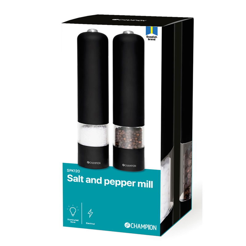 Elektriska Salt- och pepparkvarn Mattsvart