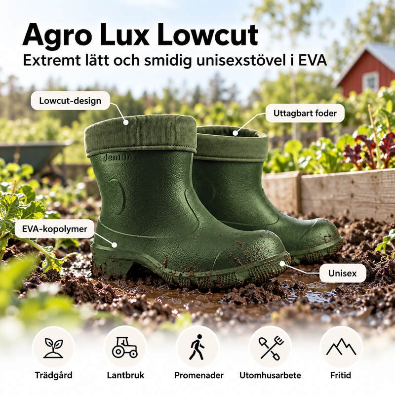 Agro Lux Lowcut – Extremt lätt och smidig unisexstövel i EVA