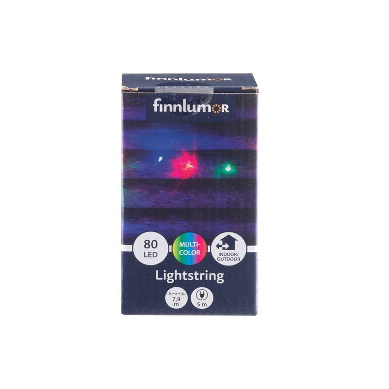Finnlumor Ljusslinga 80 LED flerfärgad