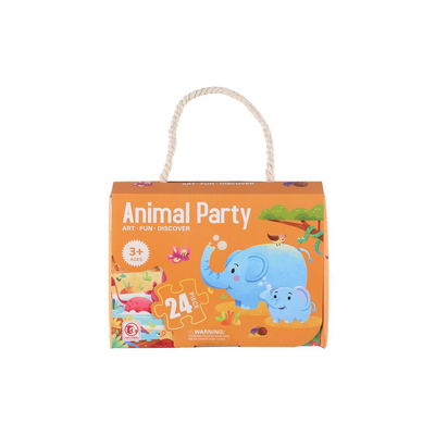 Pussel 24 bitar – Elefantdesign för barn 3+