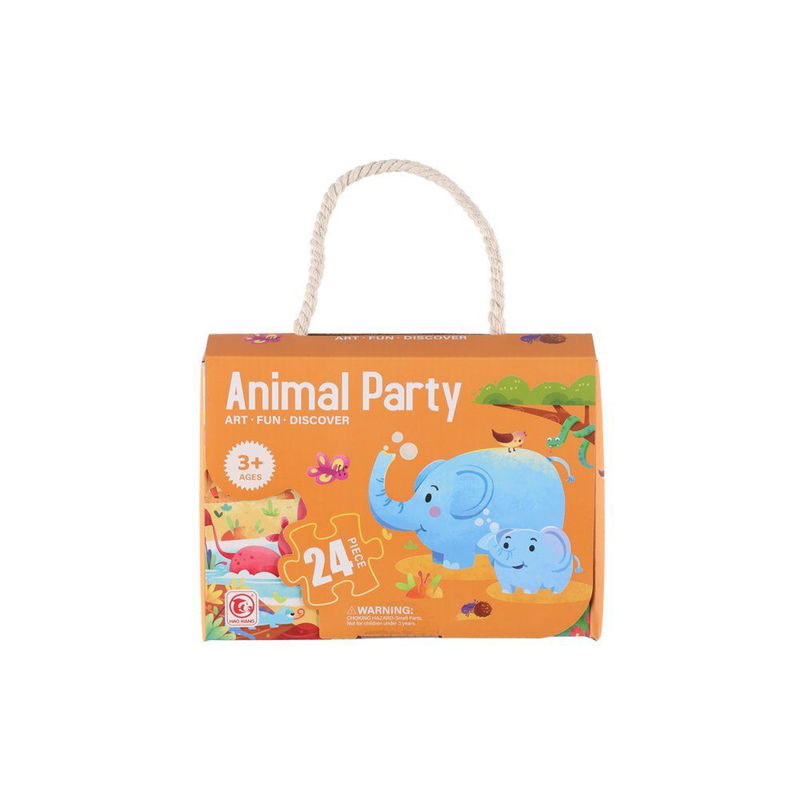 Pussel 24 bitar – Elefantdesign för barn 3+