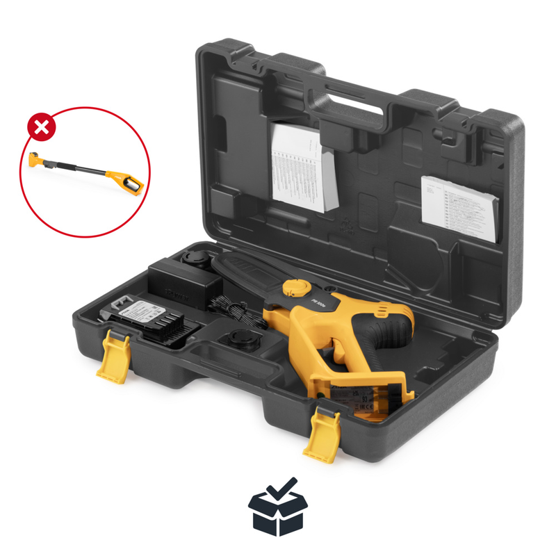 Stiga batteridriven beskärningssax och såg