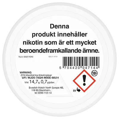 ZYN Menthol Ice Slim S4