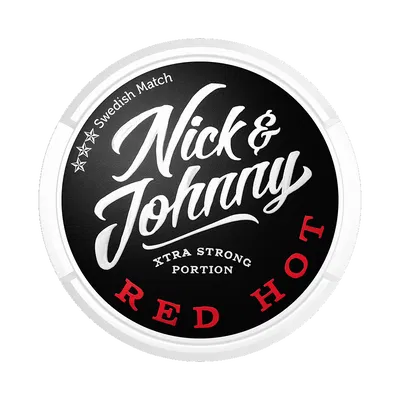 Nick & Johnny Red Hot Extra Strong Portion fram