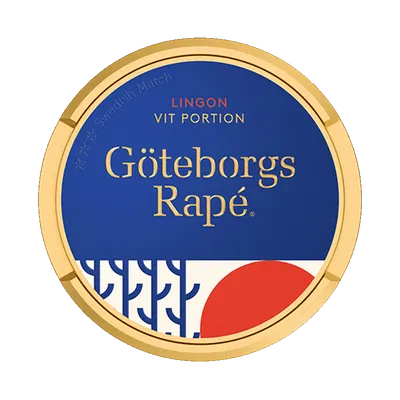 Göteborgs Rapé Lingon Vit Portion fram