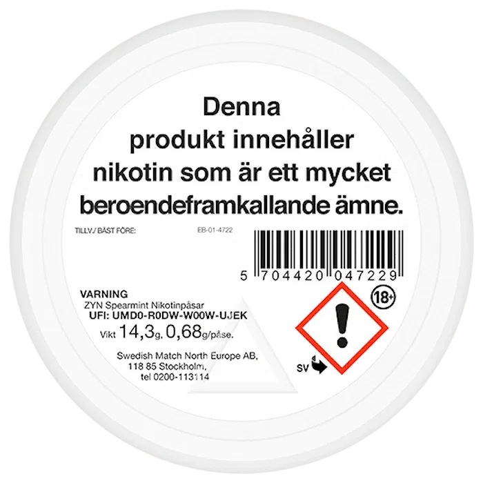 ZYN Spearmint Slim Strong