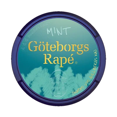 Göteborgs Rapé Mint Vit Portion fram