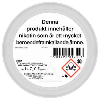 ZYN Menthol Ice Slim Super Strong