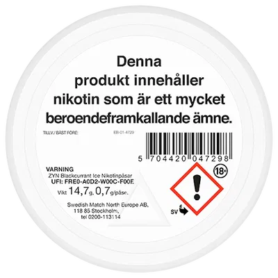 ZYN Blackcurrant Ice Slim S4