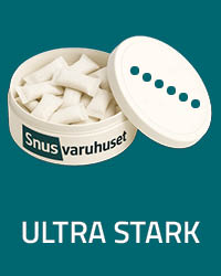 Snusdosa med sex pluppar för styrkan ultra stark