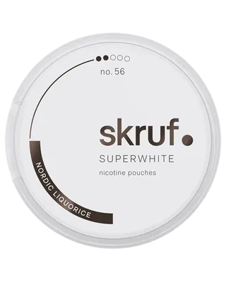 Skruf Superwhite No 56 Nordic Liquorice fram