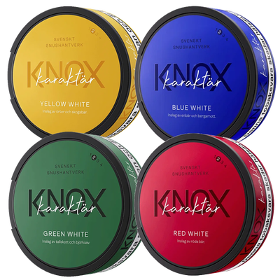KNOX Karaktär Vit Portion Mixpack 4-pack