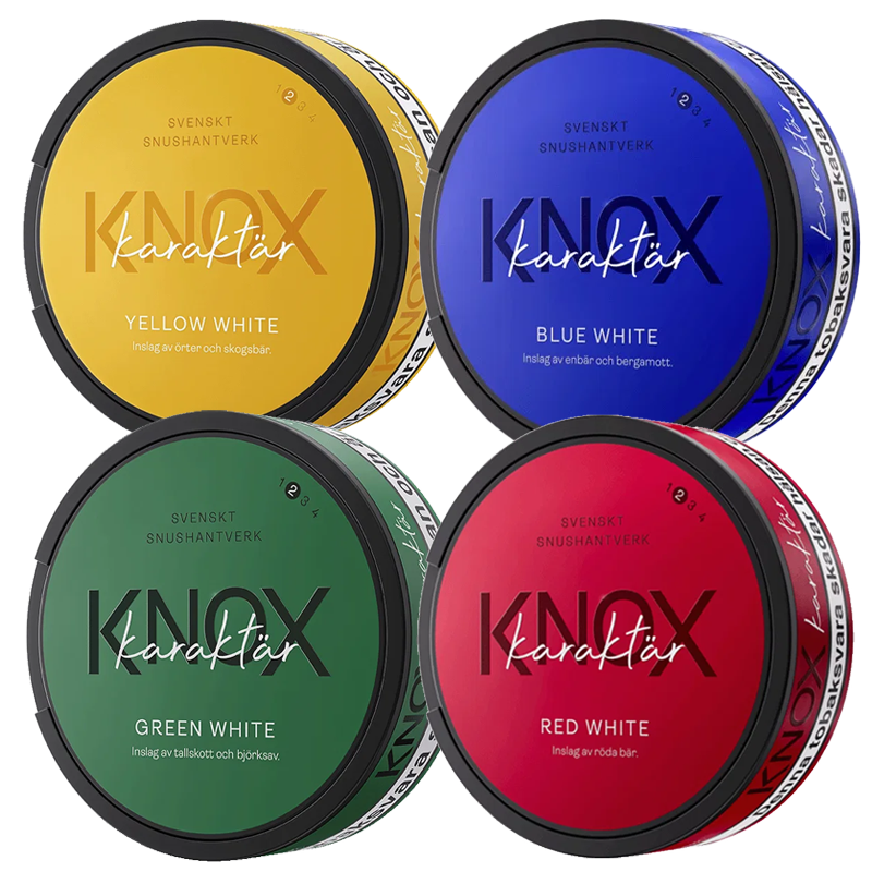 KNOX Karaktär Vit Portion Mixpack 4-pack