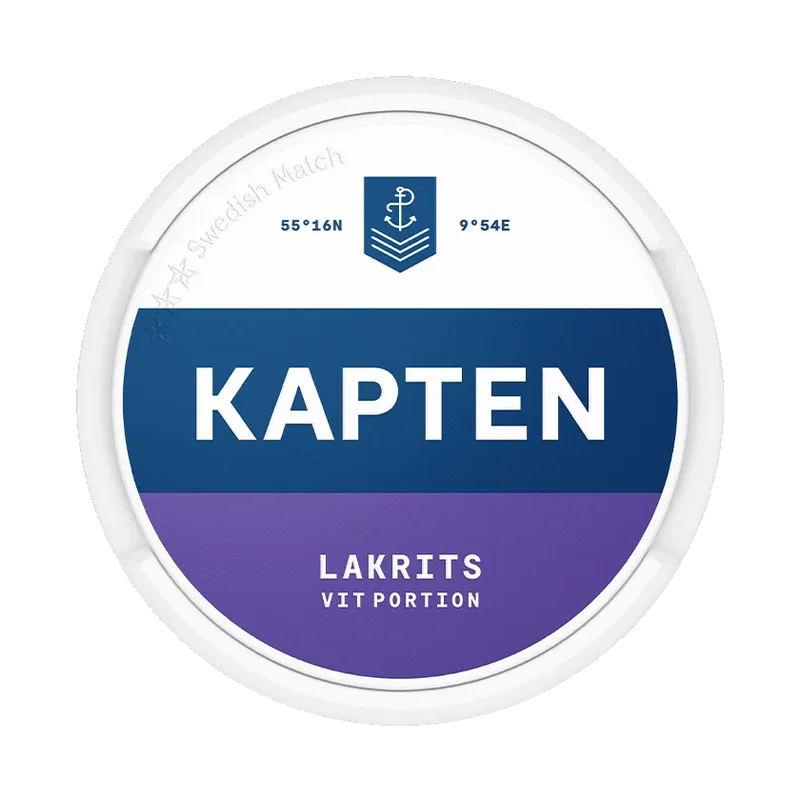 Kapten Lakrits Vit Portion