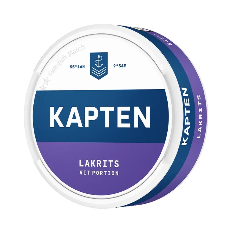 Kapten Lakrits Vit Portion