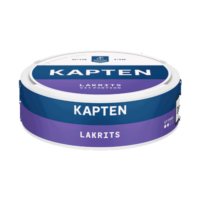 Kapten Lakrits Vit Portion