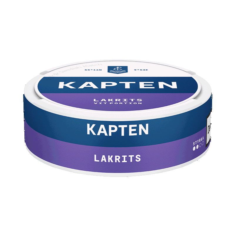 Kapten Lakrits Vit Portion