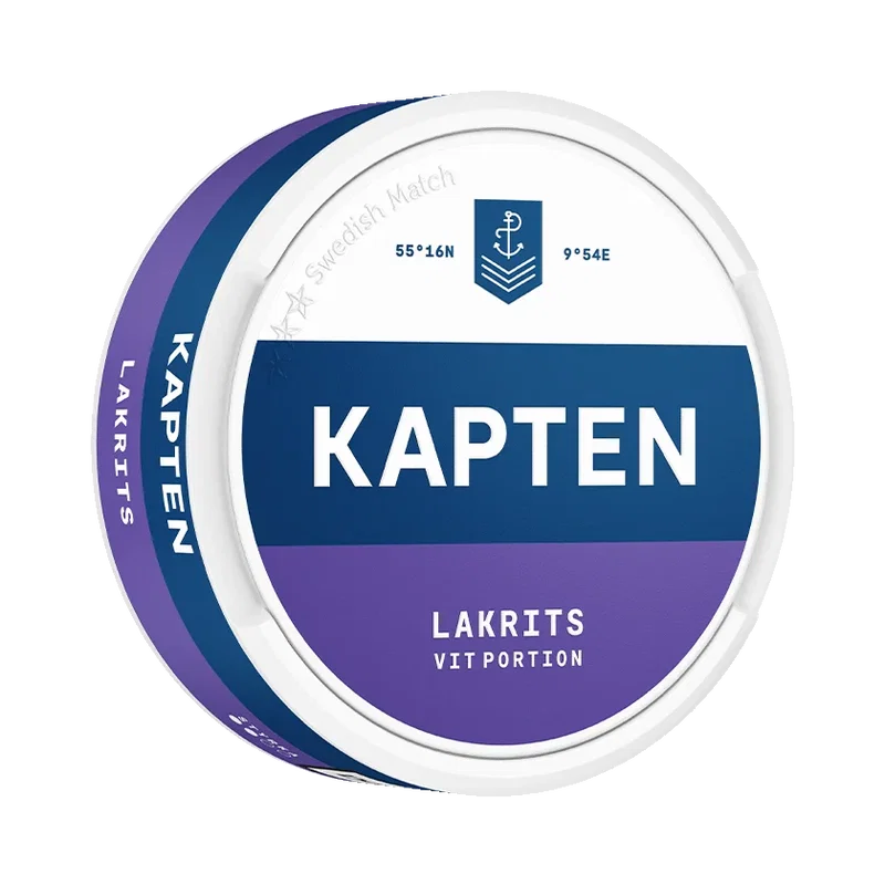 Kapten Lakrits Vit Portion