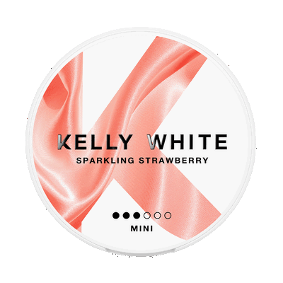 Kelly White Sparkling Strawberry Mini 6 mg fram