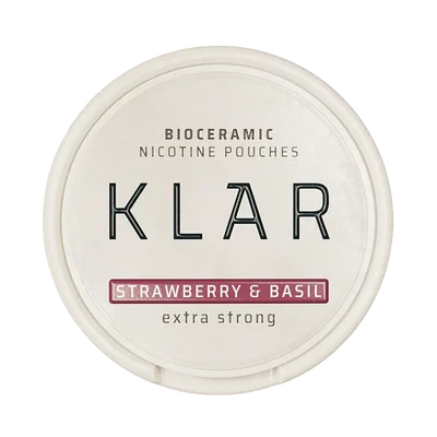 KLAR Strawberry & Basil Extra Strong fram