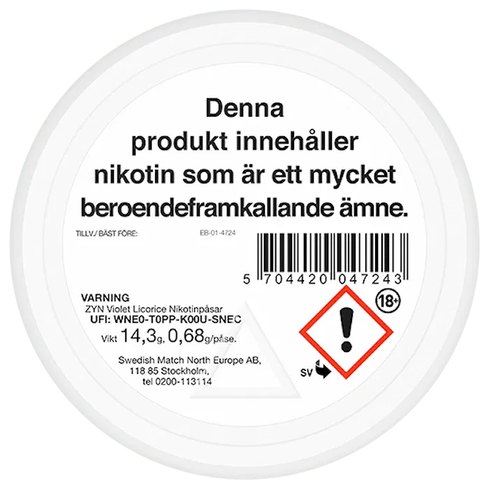 ZYN Violet Licorice Slim Strong