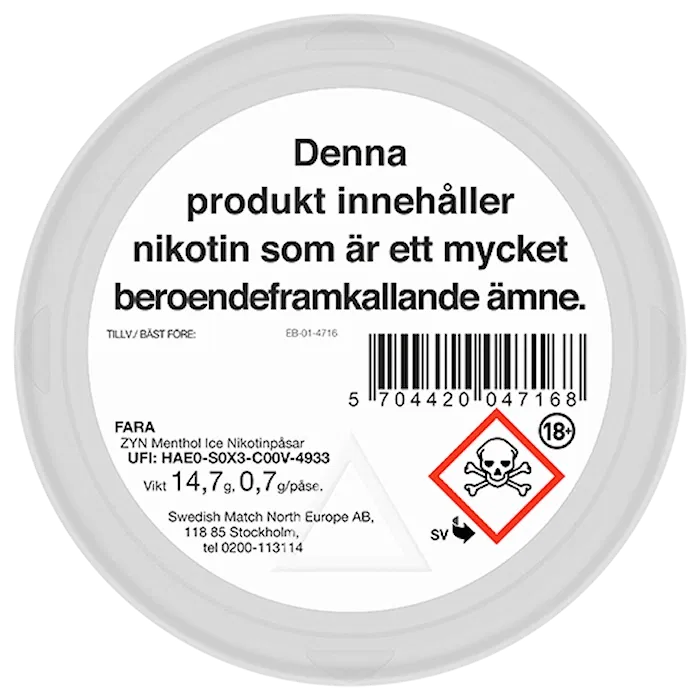 ZYN Menthol Ice Slim Ultra Strong