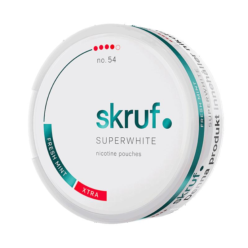 Skruf Superwhite No. 54 Fresh Mint Xtra Strong