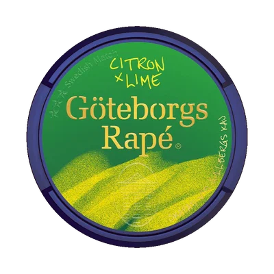 Göteborgs Rapé Citron x Lime Vit Portion fram