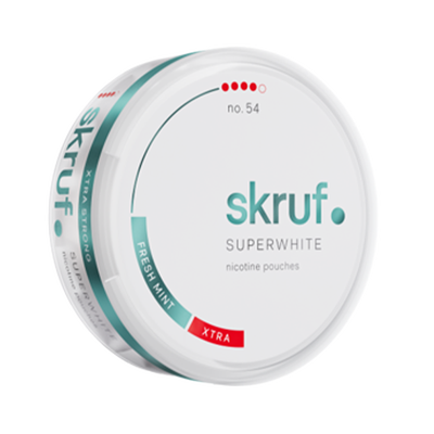 Skruf Superwhite No. 54 Fresh Mint Xtra Strong