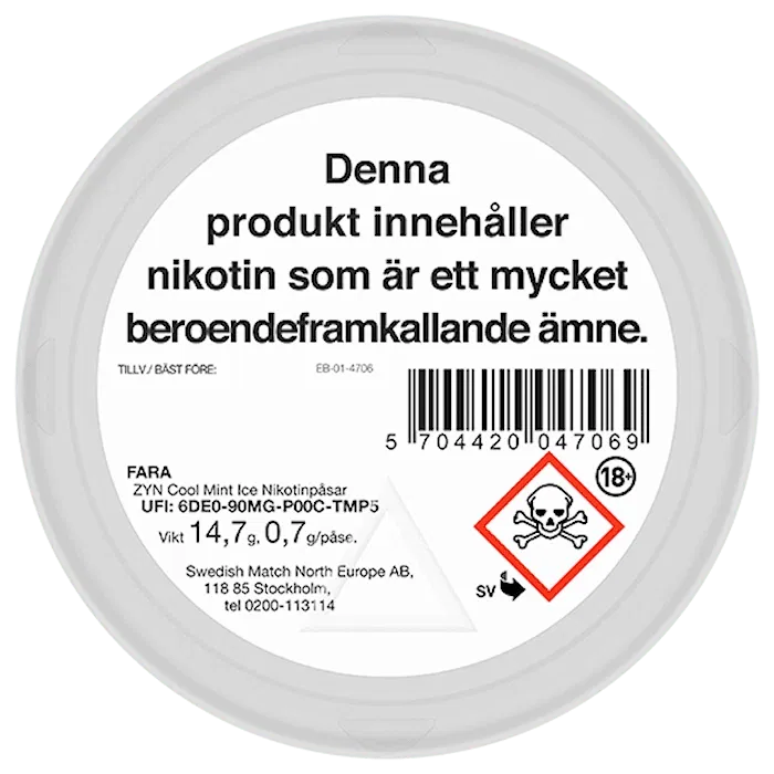 ZYN Cool Mint Ice Slim Ultra Strong