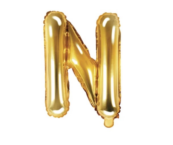 Bokstavsballong Guld