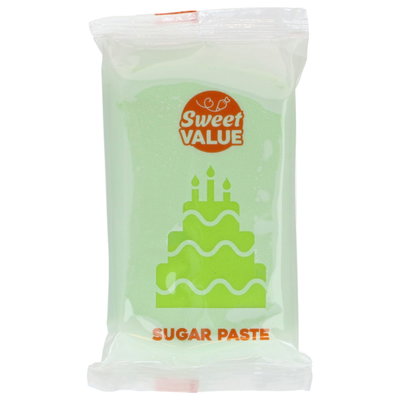 Sockerpasta - Ljusgrön - Sweet Value - 200g