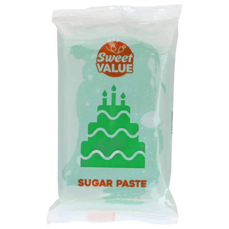 Sockerpasta - Mörkgrön - Sweet Value - 200g