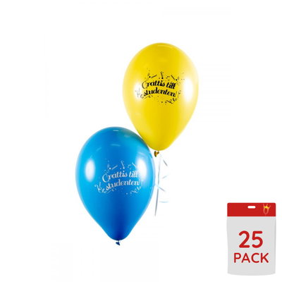 Ballonger - Grattis Till Studenten - 25 pack